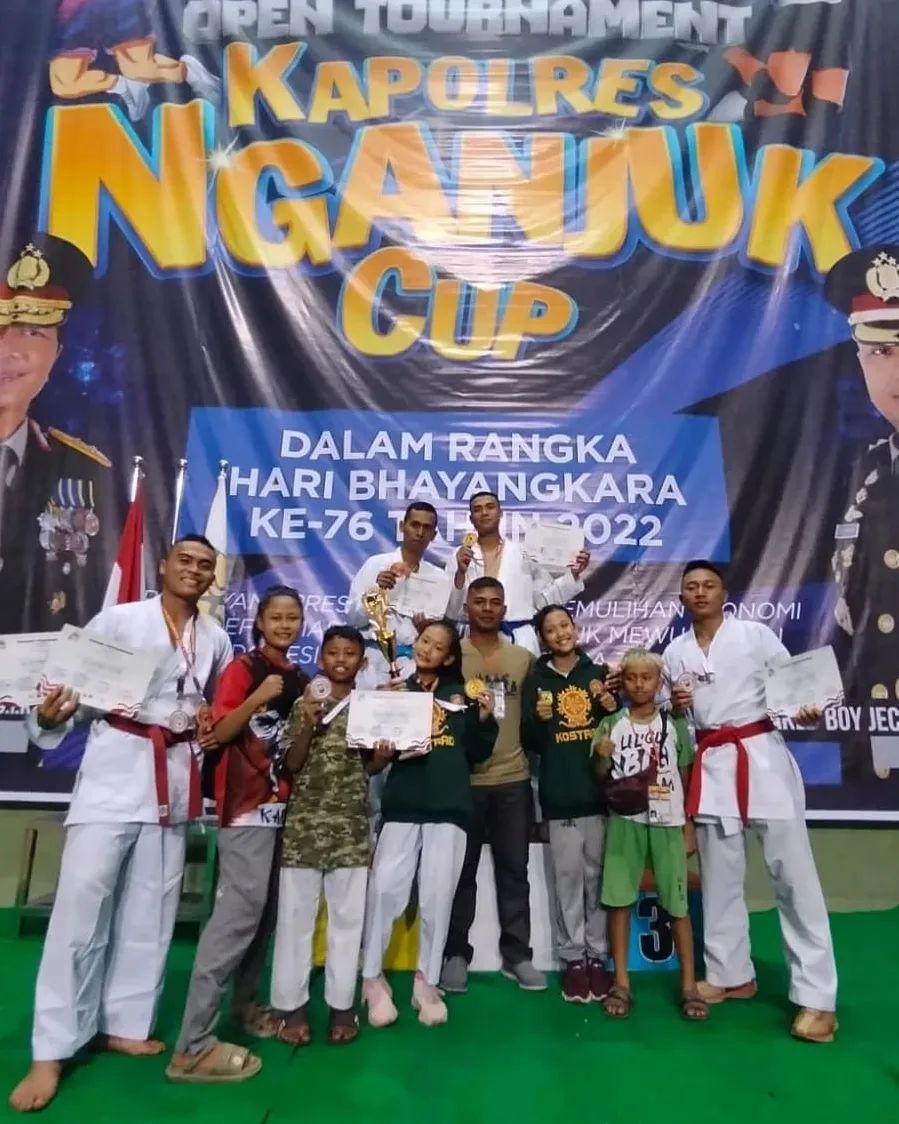 Atlet Karate Yonif Para Raider 502/UY Torehkan Prestasi Dalam Ajang “Kejuaraan Karate Kapolres Nganjuk Open Cup Championship III 2022