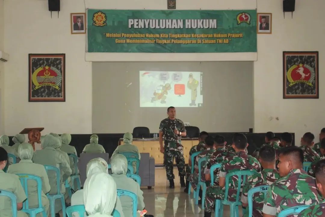 Penyuluhan Hukum Oleh Hukum Kostrad Kepada Prajurit dan Persit Yonif Para Raider 503/Mayangkara