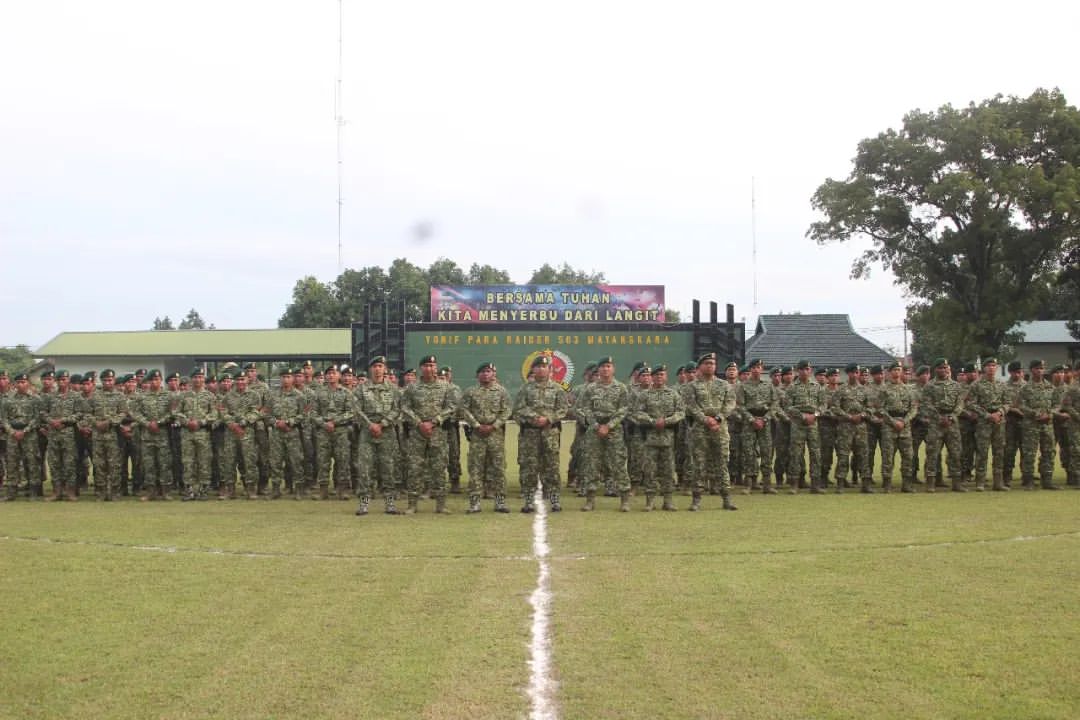 Danyonif Para Raider 503/Mayangkara Pimpin Upacara Sertijab Danki